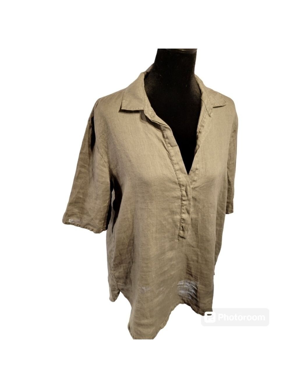 NWT James Perse 100% linen top brown size 2